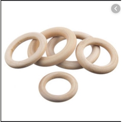 10 Khoen vòng gỗ tròn size 5cm