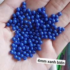 25gam hạt nhựa tròn bóng nhiều màu size 4mm