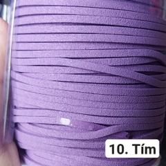 1 cuộn dây da lộn 2mm , dây da nhung, dây nhung làm vòng, dây đan vòng tay, vòng cổ
