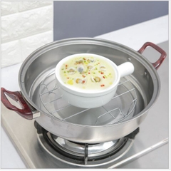 Vỉ hấp  inox đa năng, XẾP GỌN tiện lợi CÓ 3 SIZE ĐỂ CHỌN, giá hấp cách thủy