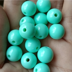 10-25gam hạt nhựa 12mm tròn nhiều màu có lỗ xỏ dây cỡ 2mm