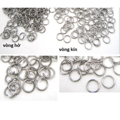gói 100 khoen inox nối vòng size 5-6-8mm