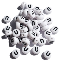 (chọn chữ) 10 hạt chữ cái, chữ số, phép tính 4x7mm nền trắng chữ đen