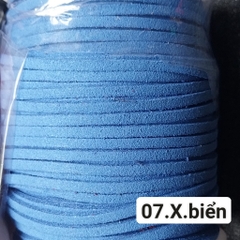 1 cuộn dây da lộn 2mm , dây da nhung, dây nhung làm vòng, dây đan vòng tay, vòng cổ