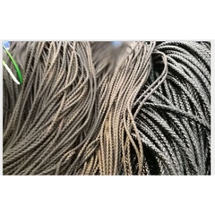 2met dây da Đen/ Nâu tròn làm vòng nhiều size 3-4-5-6-7mm