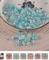 100gam charm mix đủ kiểu màu ngọc trai, hạt charm mix đủ kiểu