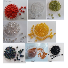 10gam Hạt cườm size trung 3mm đủ màu để chọ dùng trang trí trang sức, quần áo, túi xách, dây đeo khẩu trang
