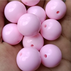 hạt nhựa 18mm tròn bóng đep nhiều màu có lỗ xỏ dây cỡ 2mm