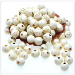 360 hạt nhựa tròn khắc thánh giá 8mm (thập giá) (gói 100gam)