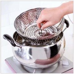 Vỉ hấp  inox đa năng, XẾP GỌN tiện lợi CÓ 3 SIZE ĐỂ CHỌN, giá hấp cách thủy