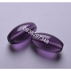 10 viên lu thống 10x19mm  đá thủy tinh nhân tạo 8x11mm (có 10 màu) có lỗ xỏ làm vòng