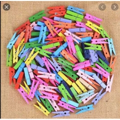 10-20 kẹp gỗ treo ảnh  nhiều size để chọn +5met dây treo