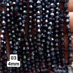 95-100 viên  pha lê lấp lánh nhiều MÀU hình nón 4 ly (1 dây)