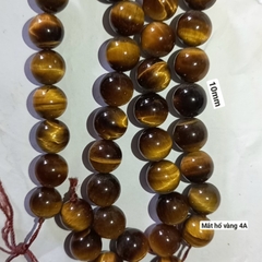 Một hạt đá mắt hổ 8-10-12-14-16-18-20mm vàng nâu 4A