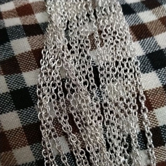 5 Xích đoạn 28cm màu bạc trắngsợi to 2mm