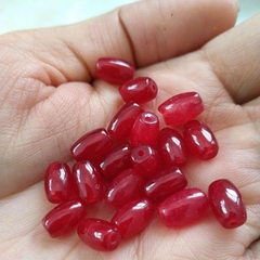 Gói 2 viên lu thống đá thiên nhiên 6x9mm dùng mix vòng hạt, làm trang sức.