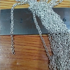 5 Xích đoạn 28cm màu bạc trắngsợi to 2mm