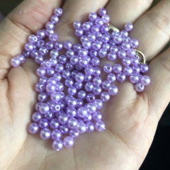 10-50 gam hạt châu 4mm, hạt cườm,hạt bẹt nhựa nhiều màu có lỗ