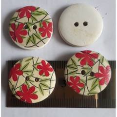 5 Hạt nút gỗ, cúc gỗ nhiều mẫu (#P124-94-T04)