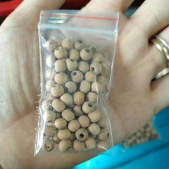 5-25gam hạt gỗ mộc 6mm màu nâu