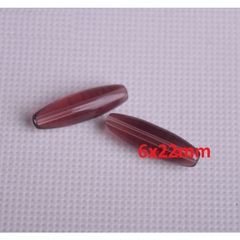 15gam (10 hạt) đá thủy tinh nhân tạo lu thống 6x22mm (có 9 màu) có lỗ xỏ làm vòng