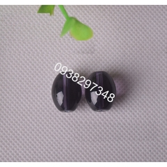 10 viên lu thống  đá thủy tinh nhân tạo 12x16mm (có 8 màu) có lỗ xỏ làm vòng