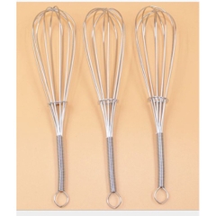 Dụng cụ đánh trứng cầm tay, Cây phới lồng tròn đánh trứng, khuấy trộn bột, đánh bông kem bơ làm bánh  thép không gỉ inox