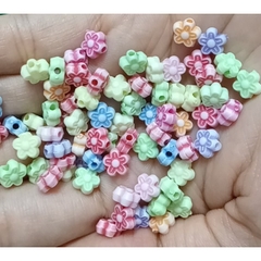 #P117-42 gói 10-50gam hạt nhựa hoa mai 5 cánh nhỏ 6.5mm màu mờ