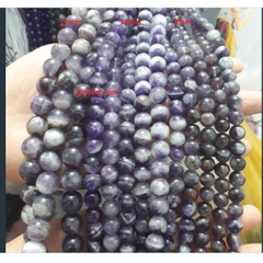 1 viên T H A C H - A N H tím brazil 5A làm vòng tay size 8-10-12-14mm