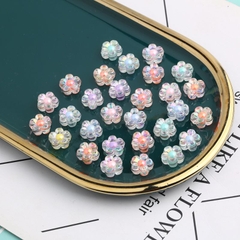 5-20 hạt nhựa ngôi sao, hoa 5 cánh, hạt nhân mờ, hạt nhân bóng 12mm có lổ xỏ làm vòng, trang trí handmade tùy thích