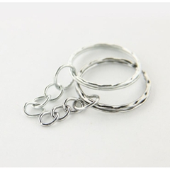 10 Móc chìa khóa viền gợn sóng 23/25/28mm