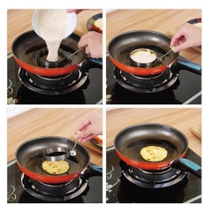 bộ khuôn chiên trứng, khuôn làm bánh tạo hình 5 kiểu