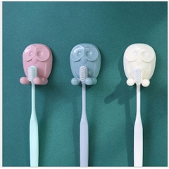Móc Hít Tường Treo Bàn Chải, Treo Đồ Hình Thú Cute - Kẹp Bàn Chải Đánh Răng