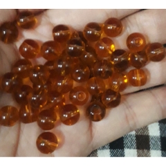 25-100gam hạt đá nhân tạo làm vòng màu vàng đậm size 4-6-8-10-12mm (màu 5)