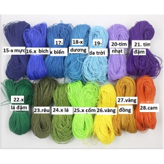bó 90met dây sáp wax Đài Loan không thấm nước đan vòng tay, trang trí handmade 40 màu để chọn