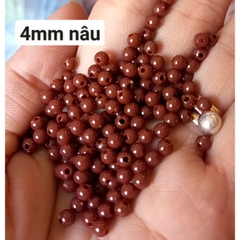 25gam hạt nhựa tròn bóng nhiều màu size 4mm