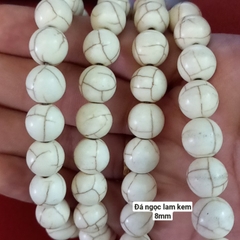 1 viên đá ngoc lam lỗ từ 1mm đến 1,5mm size 8mm 10mm 12mm