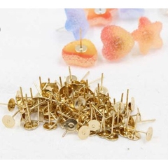 50 cái ghim đầu bằng làm hoa tai , trang sức 3-4-5-6-8-10mm
