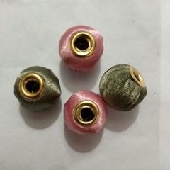5viên Charm bọc vải 14mm lỗ 4mm