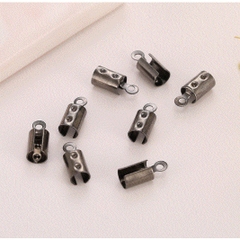 gói 50 chốt kẹp đầu dây làm vòng tay, vòng cổ dạng tròn đủ size 3mm, 4mm, 5mm, 6mm (P182-26)
