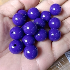 10-25gam hạt nhựa 14mm tròn nhiều màu có lỗ xỏ dây cỡ 2mm dùng làm trang sức, thủ công handmade, học liệu