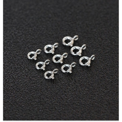 móc khóa cua tròn bạc 925- size5-5.5-6mm