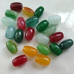 Gói 2 viên lu thống đá thiên nhiên 6x9mm dùng mix vòng hạt, làm trang sức.