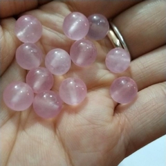 10viên đá tự nhiên hồng nhạt 8mm