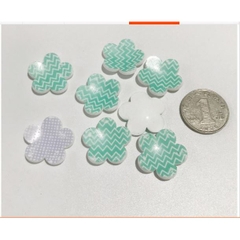 (p143-41) 25-100gam patch hoa nhựa xanh 2cm làm cột tóc, trang trí