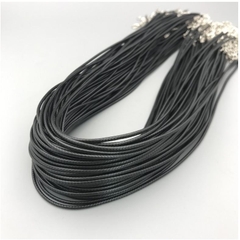 vòng cổ sáp da đen size 1.5MM & 2mm