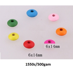13-40 hạt gỗ hình đĩa bay làm trang sức, đồ chơi ,trang tri handmade (gói 5gam)