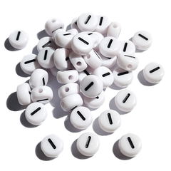 (chọn chữ) 10 hạt chữ cái, chữ số, phép tính 4x7mm nền trắng chữ đen