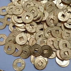 10 đồng xu giả cổ size 14mm vàng