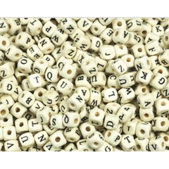 50/100gam hạt gỗ vuông in chữ nhiều màu 8/10mm